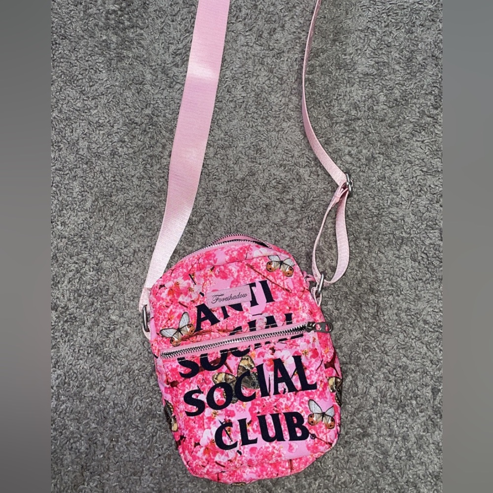 Anti social social side bag pink butterfly Sakura